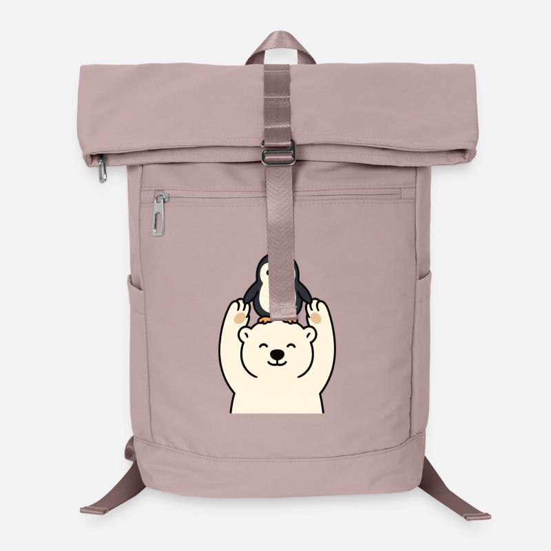 Freundschaft zwischen Eisbär und Pinguin Laptop-Rucksack 