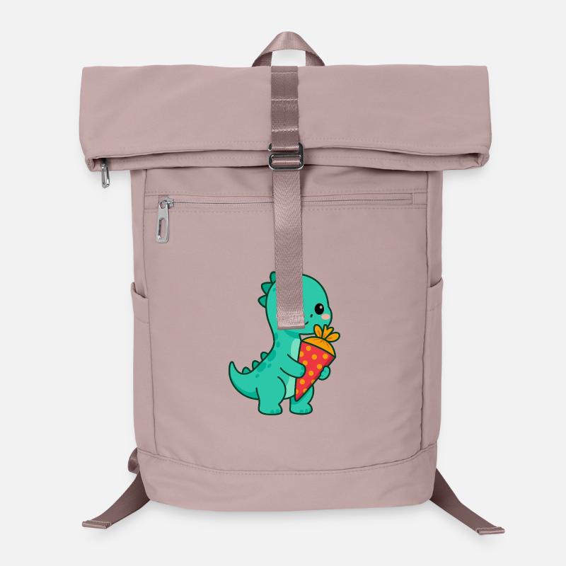 Langhals Dino mit Schultüte | Einschulung 2026 Laptop-Rucksack 