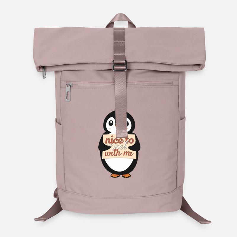 Nice to meet with me - Penguin Sign Laptop Backpack