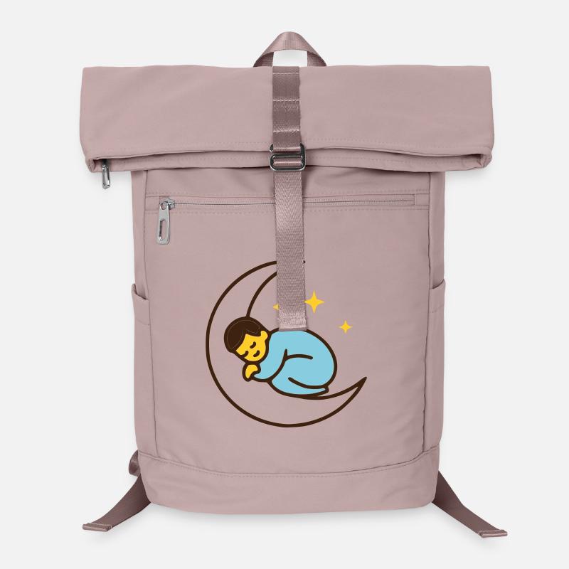 Bébé mignon sur la lune | Bonne nuit Sac à dos ordinateur