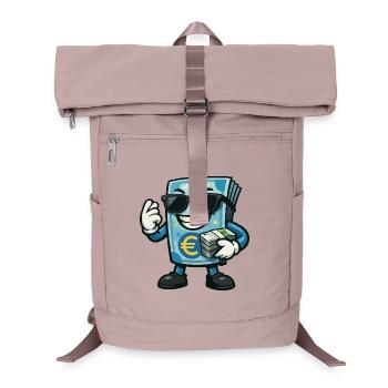 Euro Money with Sunglasses - Laptop Backpack - old pink  - Front