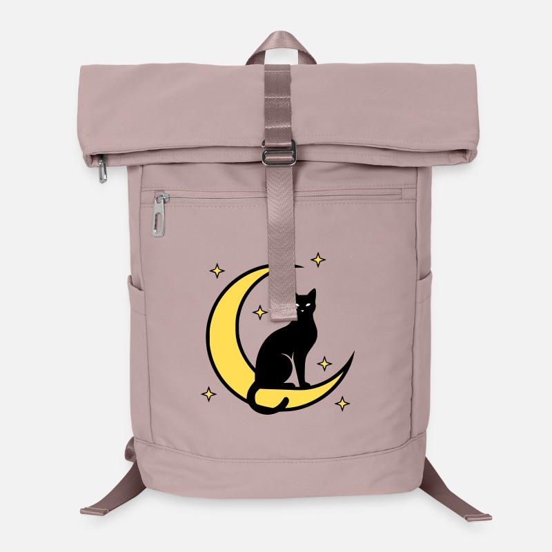 Katze Mond Sterne Hexerei Laptop-Rucksack 