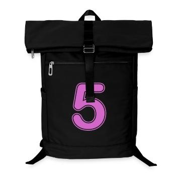 Number - Back Number - 5 Five - Years - Gift - Laptop Backpack - black - Front