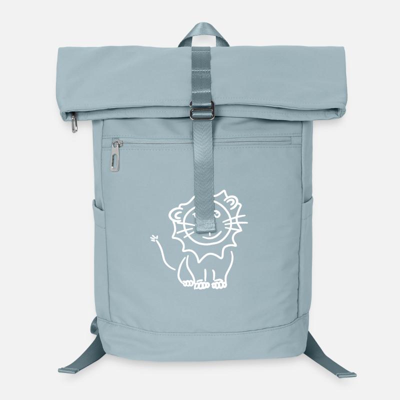 Sonnenlöwe Doodle Stil Laptop-Rucksack 
