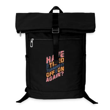 Lustiger Spruch IT Nerd Geek Computer Humor - Laptop-Rucksack  - Schwarz - Vorne