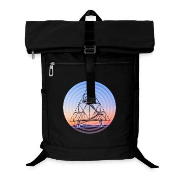 Tetraeder Kreise - Laptop-Rucksack  - Schwarz - Vorne