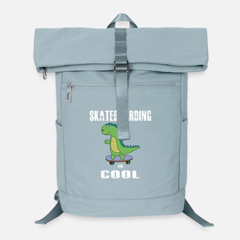 Skateboarding is Cool, Dinosaur, Dino, T-Rex Laptop Backpack