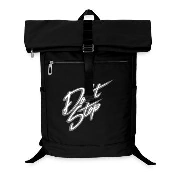 don t stop kontur text logo rennen nicht aufhoeren - Laptop-Rucksack  - Schwarz - Vorne