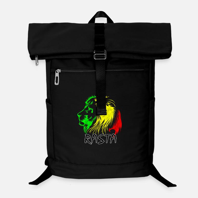 Rasta Löwe: Grün-Gelb-Rot Stil Laptop-Rucksack 
