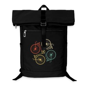 Rad-Mosaik-Gradient - Laptop-Rucksack  - Schwarz - Vorne