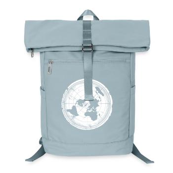 Flache Erde Karte - Flat Earth Map - Laptop Backpack - ice blue - Front