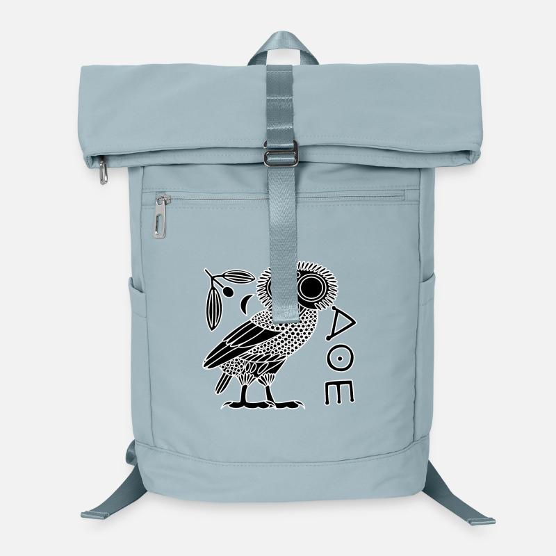 Chouette d'Athéna [Noir + Tout] Sac à dos ordinateur