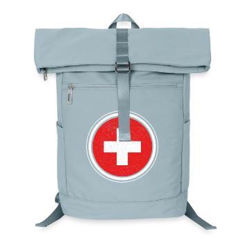 Schweiz - Schweizerkreuz - Laptop-Rucksack  - Eisblau - Vorne