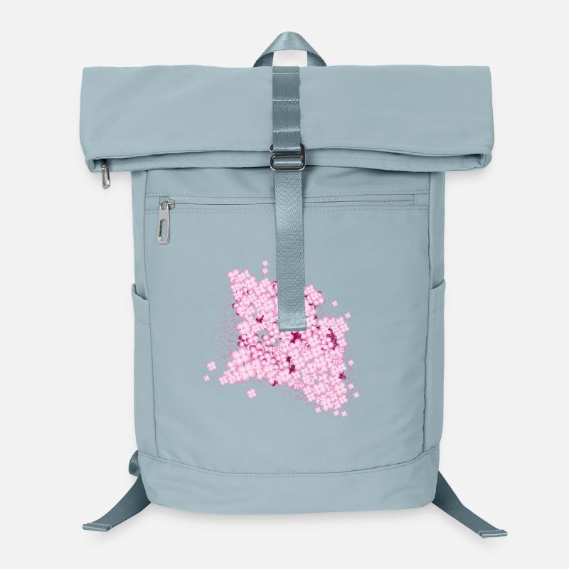 Splendeur luxuriante de fleurs lilas roses Sac à dos ordinateur
