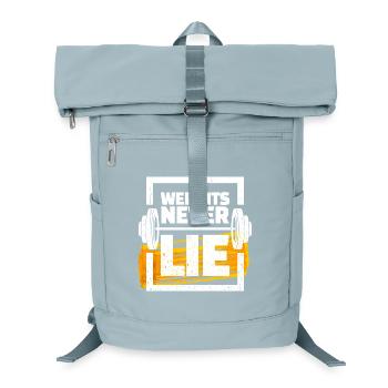 Weights dumbbell training gym bodybuilding - Laptop Backpack - ice blue - Front