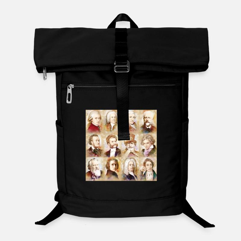 12 Komponisten: Mozart, Bach, Beethoven und mehr Laptop-Rucksack 