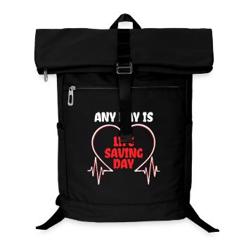 Lifesaver life saving first aid hospital - Laptop Backpack - black - Front