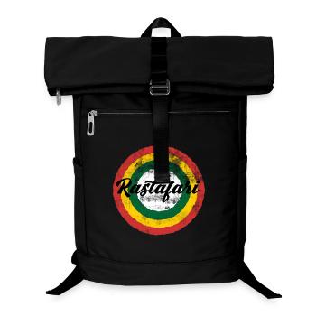 Rastafari Regenbogen Design - Laptop-Rucksack  - Schwarz - Vorne