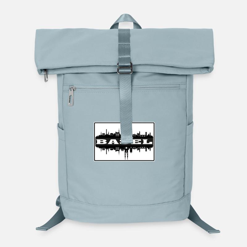 Bâle Suisse Voyage Skyline Souvenirs Silhouet Sac à dos ordinateur