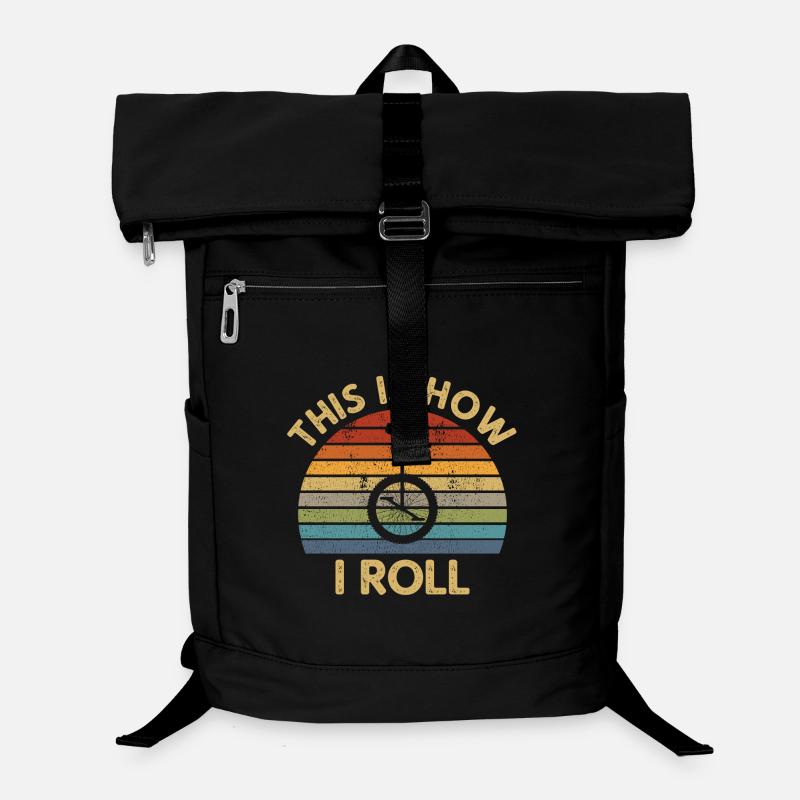Monocycle rétro disant cadeau de vélo de vélo monocycle Sac à dos ordinateur