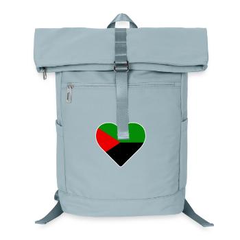 Herz rot grün schwarz Farbe Flagge Martinique - Laptop-Rucksack  - Eisblau - Vorne