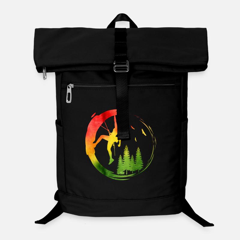 Aquarell weibliche Klettererin Waldabenteuer Laptop-Rucksack 