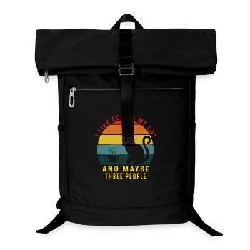 I Like Coffee Cats & Maybe 3 People Cat Coffee - Laptop Backpack - black - Front