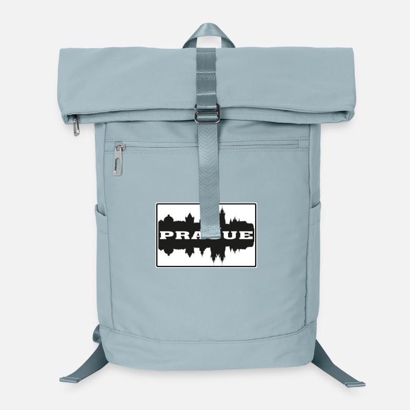 Prague Czechia Travel Souvenir Skyline Silhouette Laptop Backpack
