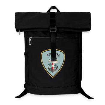 Amrum Lighthouse Coat of Arms - Laptop Backpack - black - Front