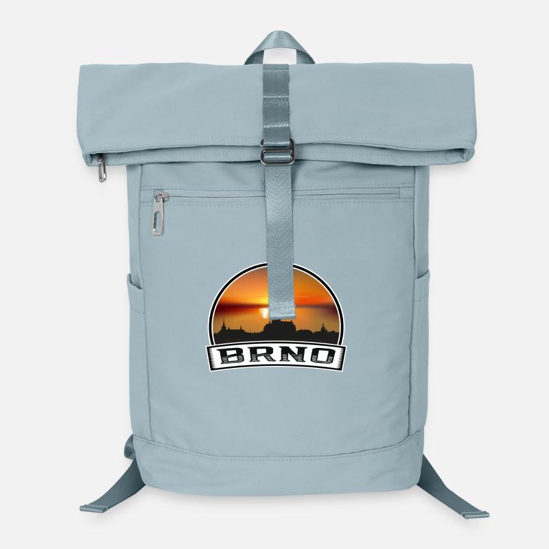 Brno Czechia Skyline Vintage Sunset Travel Souveni Sac à dos ordinateur