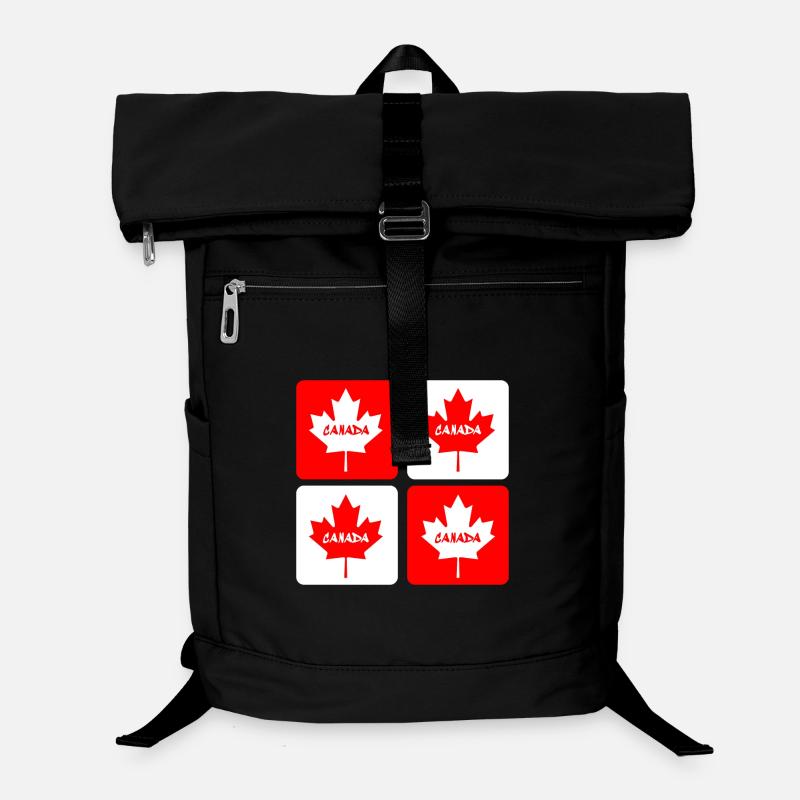 Drapeaux en feuille d'érable du Canada Sac à dos ordinateur