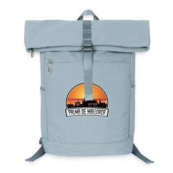 Palma De Mallorca Spain Skyline Vintage Sunset Tra - Laptop Backpack - ice blue - Front