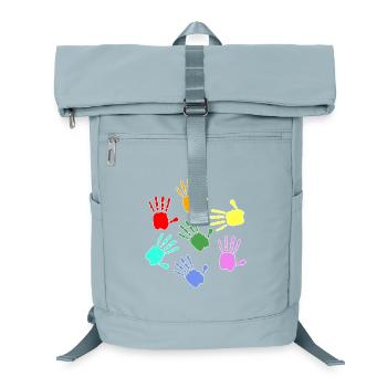 Peindre les mains des enfants - Sac à dos ordinateur - bleu glacier - Devant