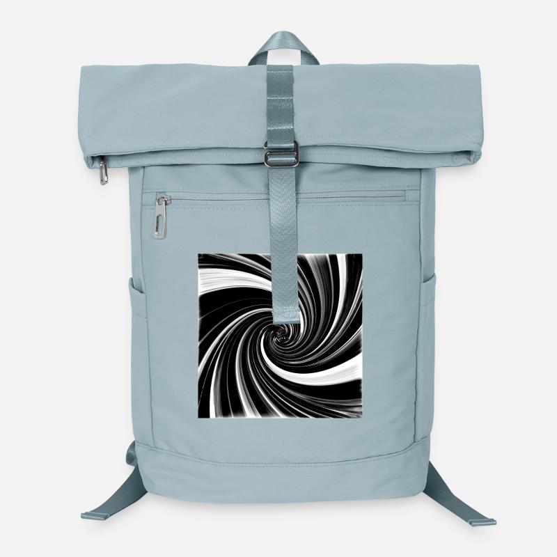 Schwarz-weißer Wirbel Laptop-Rucksack 