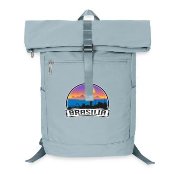 Brasilia Brazil Skyline Vintage Sunset Travel Souv - Laptop Backpack - ice blue - Front