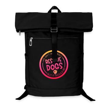 Rescue Dog Search Dog Service Dog Paw - Laptop Backpack - black - Front