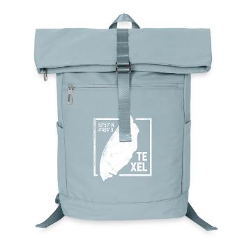 Texel | Insel-Silhouette Stempel-Design - Laptop-Rucksack  - Eisblau - Vorne