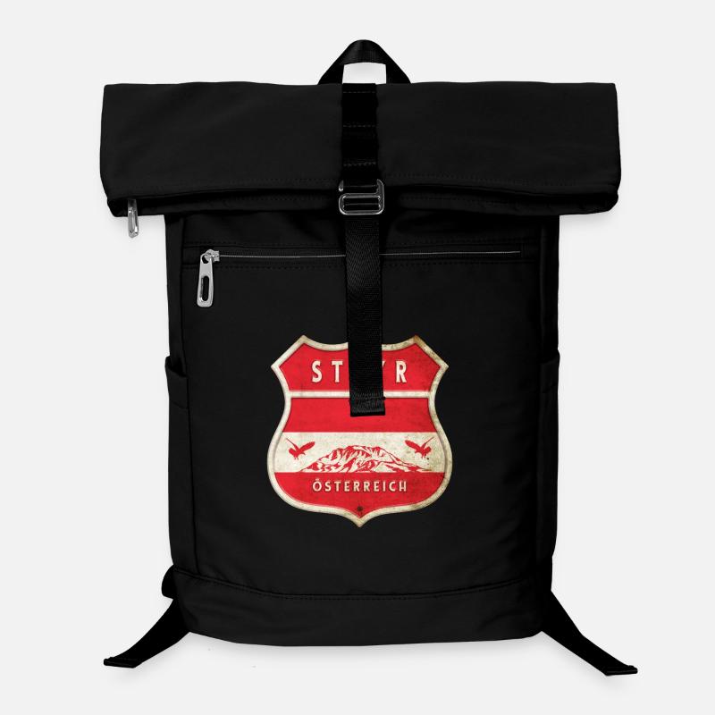 Steyr Autriche Armoiries Drapeaux Design Sac à dos ordinateur
