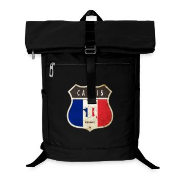 Calais Frankreich Wappen Flaggen Design - Laptop-Rucksack  - Schwarz - Vorne
