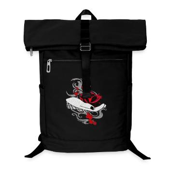 Tribals, Hände, Rosenblüte, Blutflecken - Laptop-Rucksack  - Schwarz - Vorne
