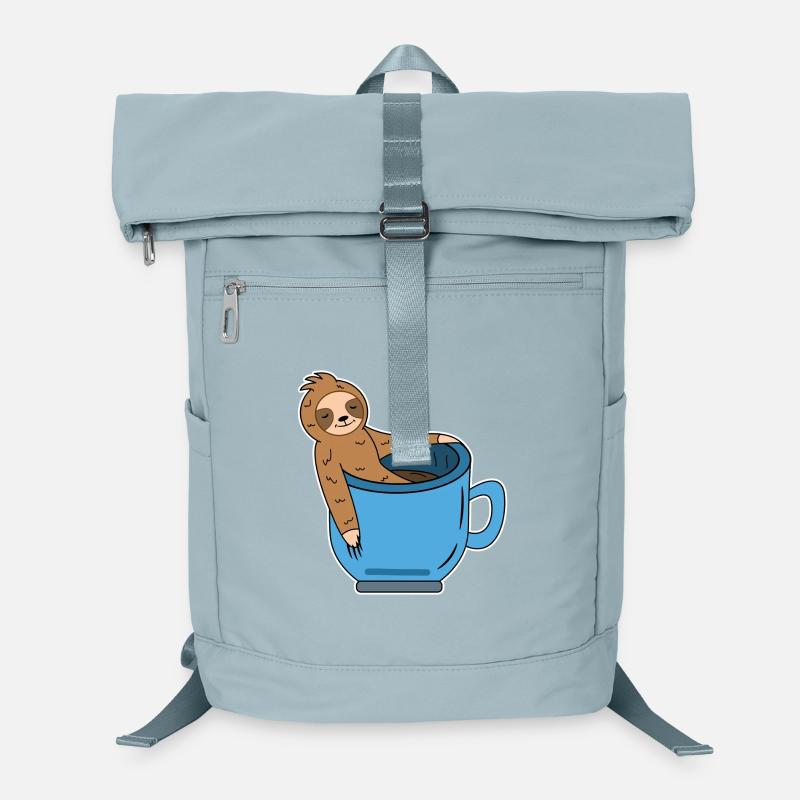 Lustig Faultier Koffein Kaffee Trinken Kaffeetasse Laptop-Rucksack 