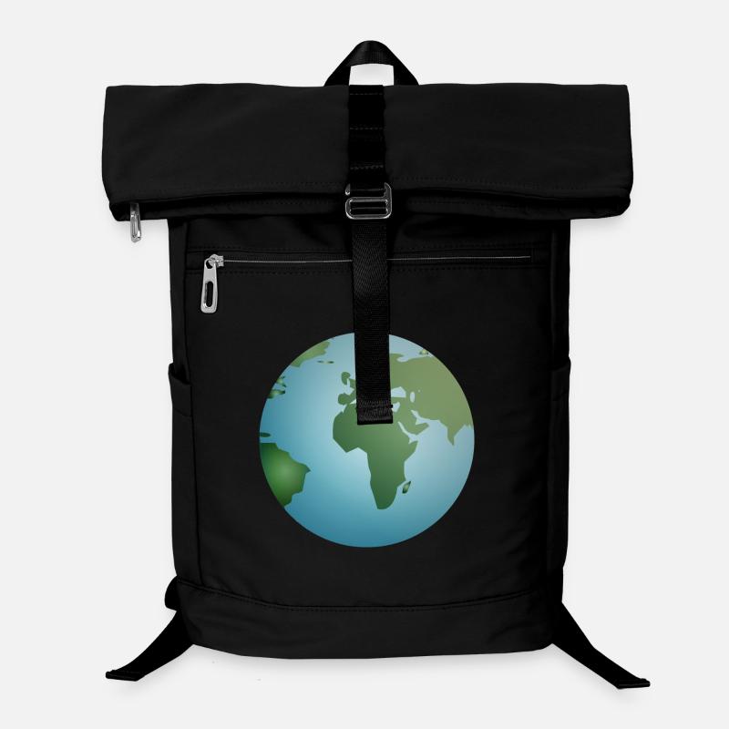 blauer Planet Erde mit grünen Kontinenten Laptop-Rucksack 