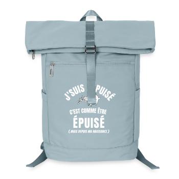 fatigue, ;pas du matin, paresseux - Sac à dos ordinateur - bleu glacier - Devant