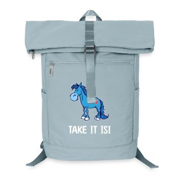 Herz Pferde Pony Lustig Statement Islandpferde - Laptop-Rucksack  - Eisblau - Vorne