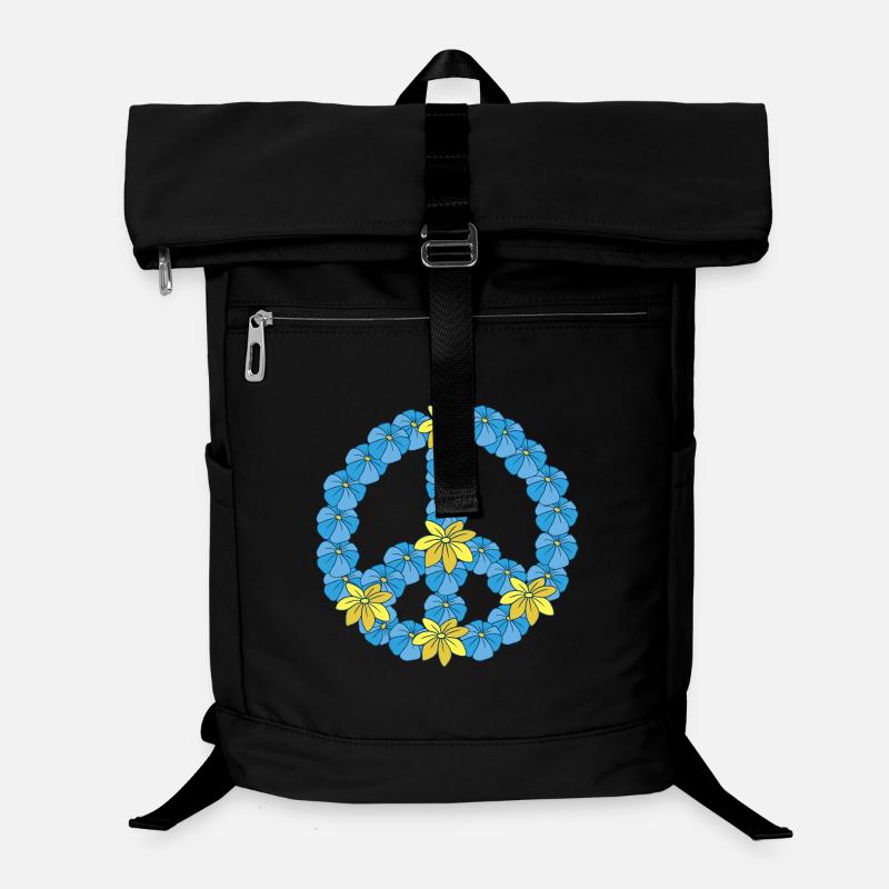 Signs of Peace Peace Design flower hippie Laptop Backpack