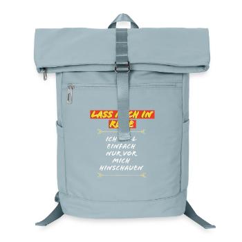 Lass Mich In Ruhe – Humoristischer Spruch - Laptop-Rucksack  - Eisblau - Vorne