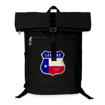Garland Texas crest flag design - Laptop Backpack - black - Front