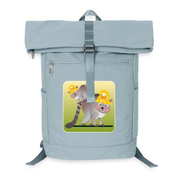 BAUHERREN - WASCHBÄREN FAMILIE - BAUHELME BAUEN - Laptop-Rucksack  - Eisblau - Vorne