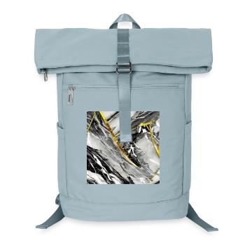Marble Black Gold Natural Stone - Laptop Backpack - ice blue - Front