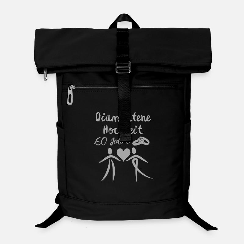 Diamantene Hochzeit 60 Jahre Paar silbern Laptop-Rucksack 